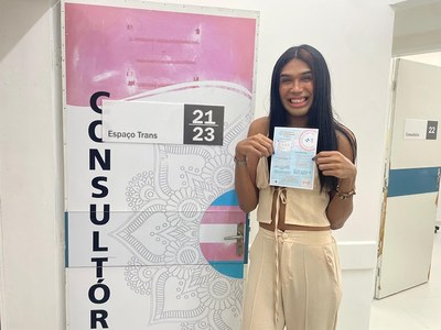 Aisha faz terapia hormonal há dois anos no Espaço Trans do HU