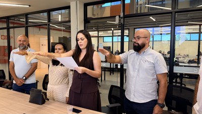 Fernanda Lays; Samyra Santos; e Lavoisier Almeida tomaram posse na última sexta (16)