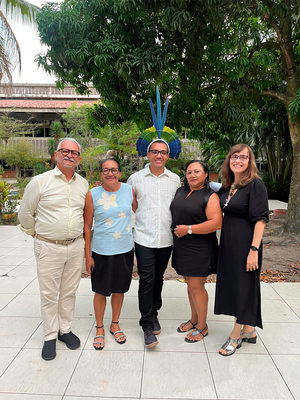 Professores Marcio e Susana e familiares prestigiaram a posse de Joel Vieira