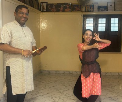 Professora Ana Clara durante o curso na Índia