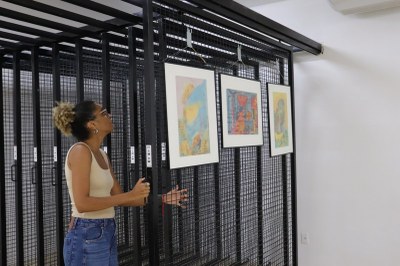 Cintia Rodrigues, museóloga da Pina, fiscaliza obras de restauro, que estão a todo vapor para reinauguração em maio