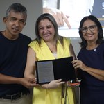 Professora Rosaline Mota foi homenageada em evento promovido pelo CRB-4