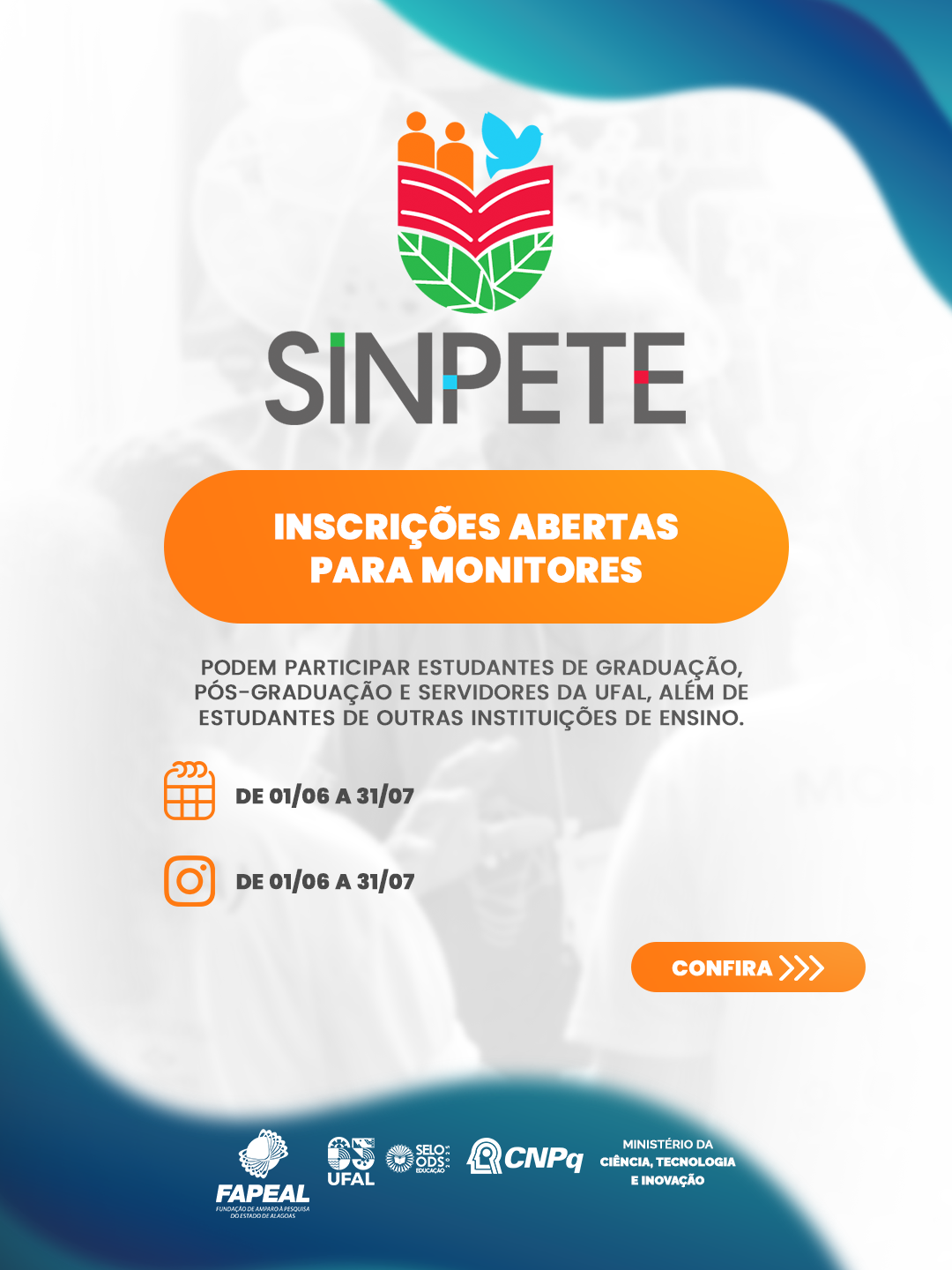 Sinpete Nacional 2026 abre inscrições para monitores