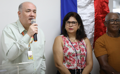 Reitor Tonholo na reinauguração do DAP
