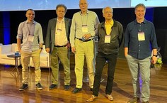 Pesquisador Helber Gomes durante participação em evento internacional