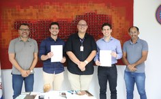 Jamisson Garrote e Kiev Ferreira com representantes da gestão central da Ufal