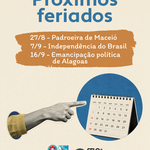Confira aqui os próximos feriados municipal, estadual e nacional