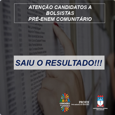 Resultado já está no ar, confira