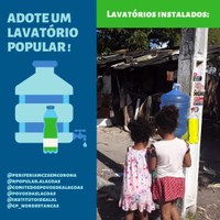 Grupo de Pesquisa apoia instalação de lavatórios em comunidades de Maceió