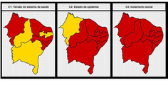 Alagoas está na faixa vermelha em todos os índices