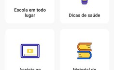 Menu principal do aplicativo