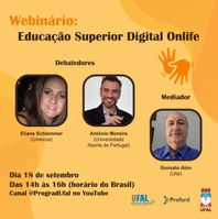 Ufal Conectada e Proford promovem Webinário Educação Superior Digital