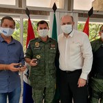 Reitor recebe deputado Cabo Bebeto e policiais do Batalhão Ambiental