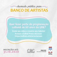 Universidade chama artistas para compor eventos dos 60 anos