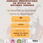 Jornada Universitária em Defesa da Reforma Agrária será amanhã (1º)