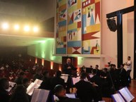 Apresentação da Orquestra Monte Pio dos Artistas, sob regência do maestro Júlio Catarina