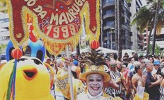 Porta-estandarte do Pinto da Madrugada - foto de arquivo