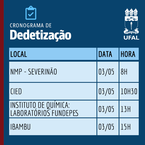 Cronograma de dedetização