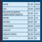 Cronograma de dedetização