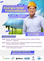 Ufal é parceira em evento do Sebrae sobre energia solar Fotovoltaica