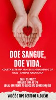 Campus Arapiraca realiza campanha de doação de sangue nesta quarta (22)
