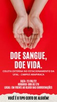 Campus Arapiraca realiza campanha de doação de sangue nesta quarta (22)