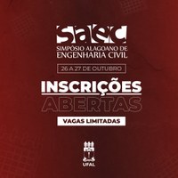 Inscrições abertas para Simpósio Alagoano de Engenharia Civil