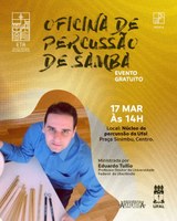 Escola Técnica de Artes promove oficina gratuita de percussão de samba