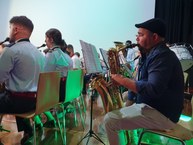 Maestro Douglas Rocha, de Penedo, tocou junto com a Banda de Música dos Bombeiros Voluntários de Castro Daire