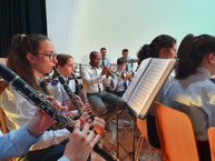 Professor João Paulo também fez parte da apresentação junto com a Banda de Música dos Bombeiros Voluntários de Castro Daire