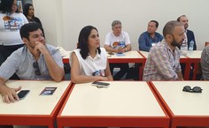 Secretária de Cultura de Penedo, Tereza Machado, durante simpósio na Universidade Nova de Lisboa