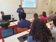 Professor Marcos Moreira, coordenador-geral do Festival de Música de Penedo, apresentando o Centro de Musicologia de Penedo em Lisboa