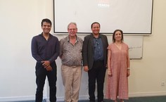 Professores Alberto Pacheco, David Cranmer, Marcos Moreira e Ana Maria Liberal