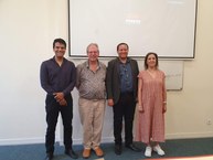 Professores Alberto Pacheco, David Cranmer, Marcos Moreira e Ana Maria Liberal