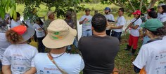 Professor Elton Lima explicando técnicas para peixamento de açudes (Foto: arquivo pessoal)