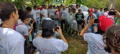 Distribuição de alevinos aos agricultores (Foto: arquivo pessoal)