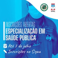Inscrições abertas para especialização em Saúde Pública