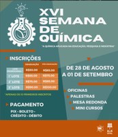 Inscrições abertas para 16ª Semana de Química da Ufal, confira