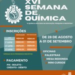 Inscrições abertas para 16ª Semana de Química da Ufal, confira