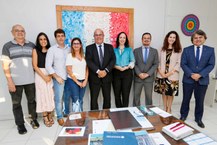 Docentes da Ufal, presidente Fernando Tourinho, procurador-geral Filipe Lobo e o juiz Alberto Jorge Foto Adeildo Lobo