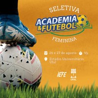 Academia e Futebol realiza seletiva para meninas a partir de 12 anos