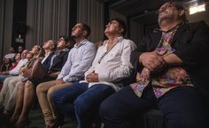 Autoridades e docentes da Ufal na abertura do Circuito