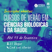 Inscrições abertas para cursos de verão em Ciências Biológicas e da Saúde