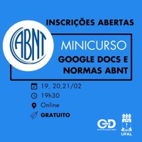 Inscrições abertas para cursos sobre Google Docs e Normas ABNT