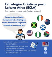 Letras promove curso sobre estratégias criativas para leitura ativa