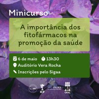 Inscrições abertas para minicurso sobre fármacos naturais e terapia anti-câncer