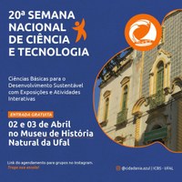 Museu de História Natural realiza Semana Nacional de C&T nos dias 2 e 3