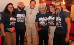 Equipe da Rádio Ufal com Marcos Moreira