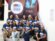 Parte da equipe de comunicação do Femupe