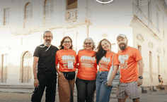 Equipe Rádio Ufal: Edilberto Sandes, o Brother, Simoneide Araújo, Lenilda Luna, Cecília Calado e Alberto Nobre
